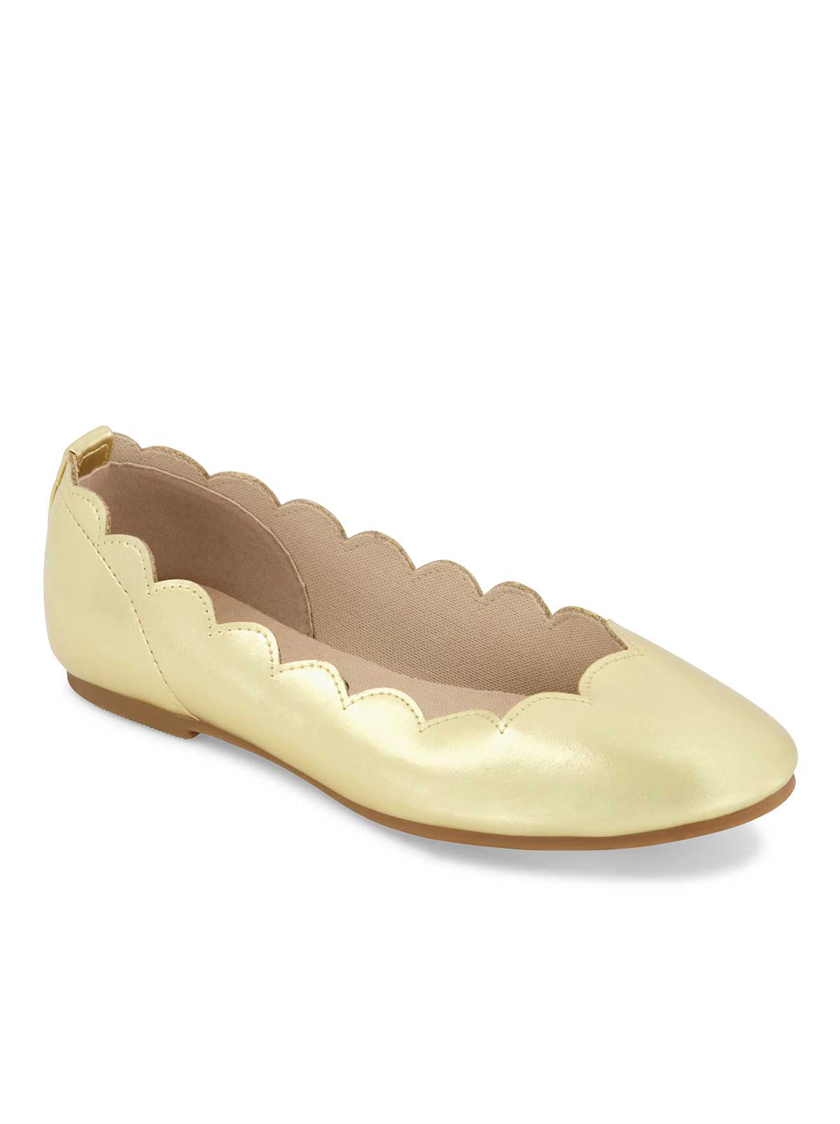 Girls' Amy Scallop Ballet Flat in Gold - Jessica Simpson Women