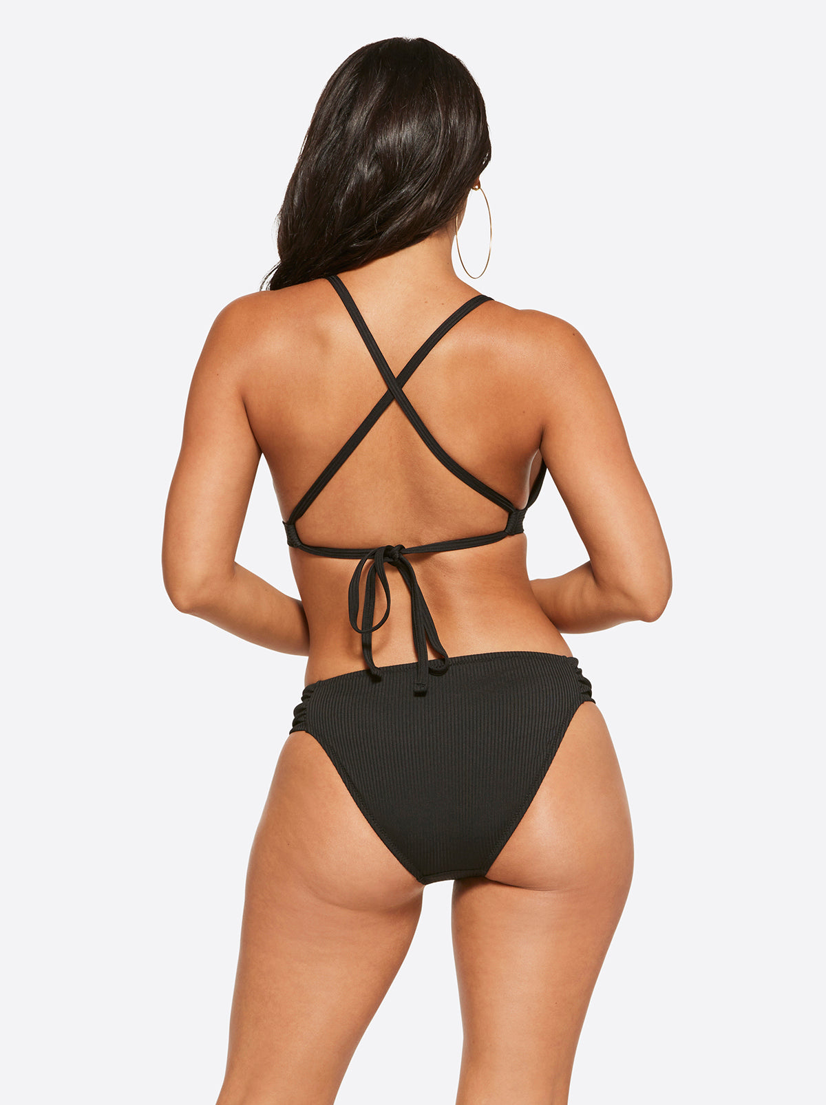 Textured Solids Full Support Triangle Bra in Black - Jessica Simpson Women