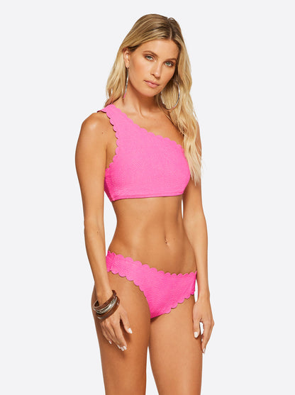 Under the Sea One Shoulder Top in Pink Parfait - Jessica Simpson Women