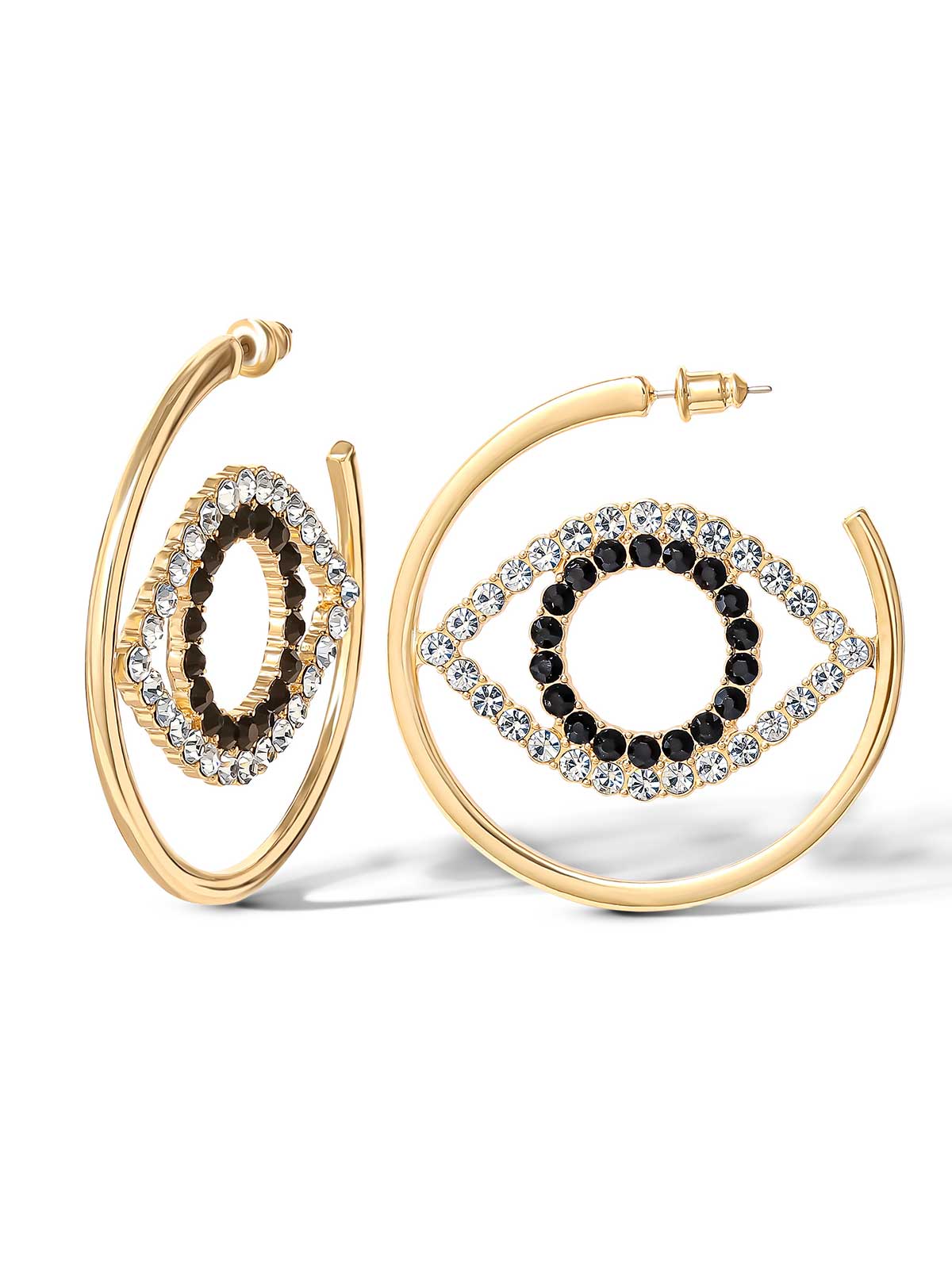 Crystal Eye Hoop Earrings - Jessica Simpson Accessories