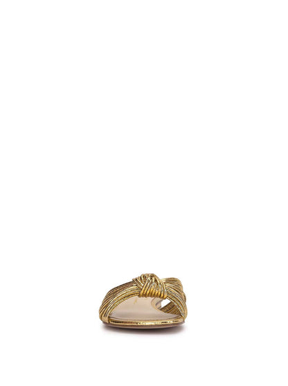 Dydra Knotted Flat Sandal in Gold - Jessica Simpson Women