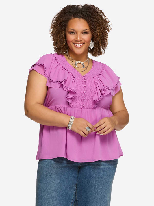 Nori Top in Raidiant Orchid - Jessica Simpson Women