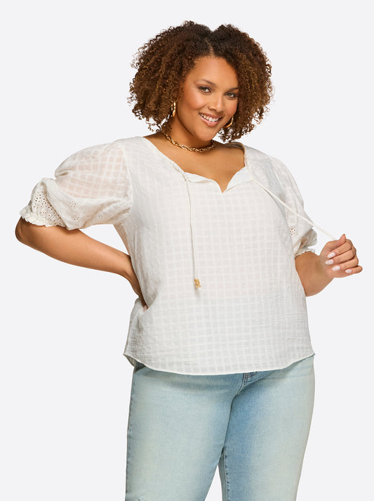 Sibyl Top in Gardenia - Jessica Simpson Women