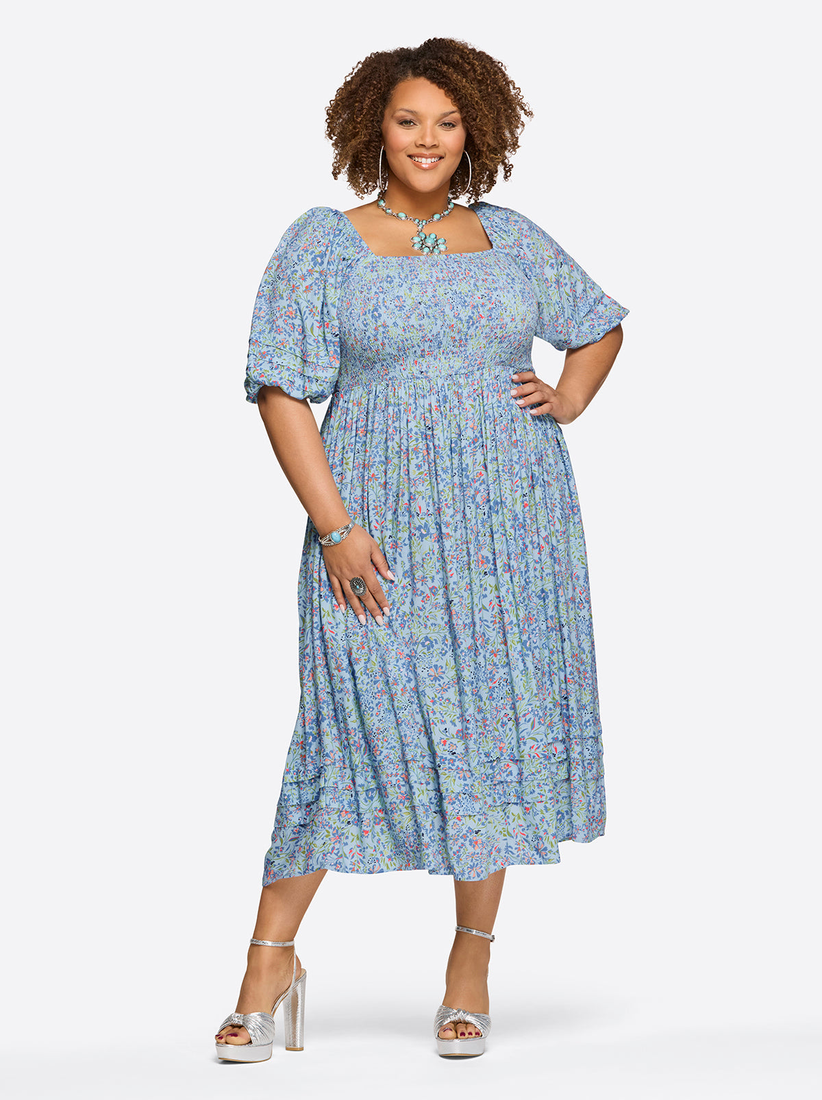 Simona Dress in Decorative Blossoms - Jessica Simpson Women