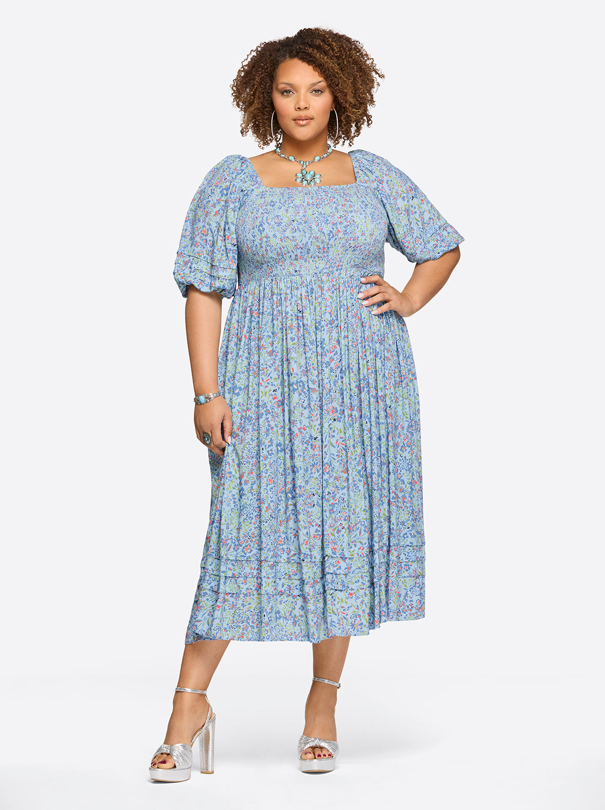 Simona Dress in Decorative Blossoms - Jessica Simpson Women
