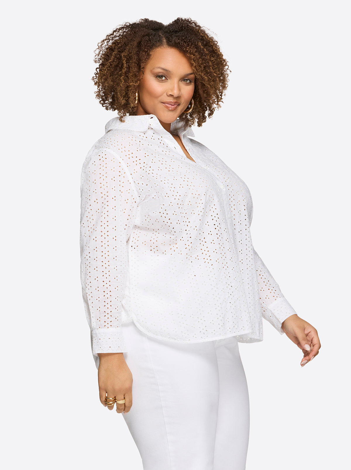 Beryl Button Up Shirt in Gardenia - Jessica Simpson Women