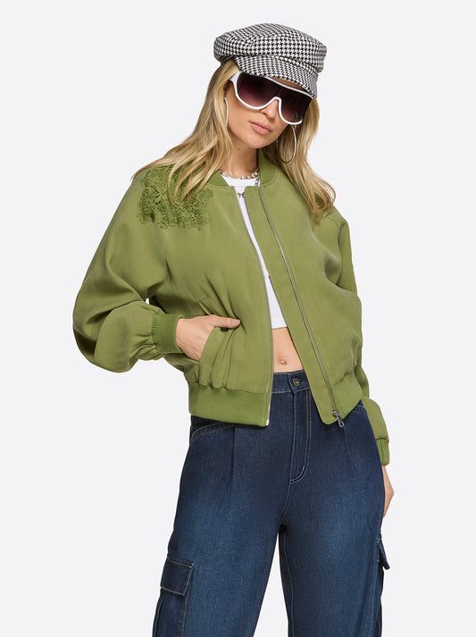 Fynn Bomber Jacket in Mayfly - Jessica Simpson Women
