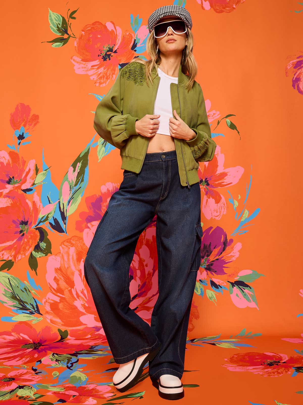Fynn Bomber Jacket in Mayfly - Jessica Simpson Women