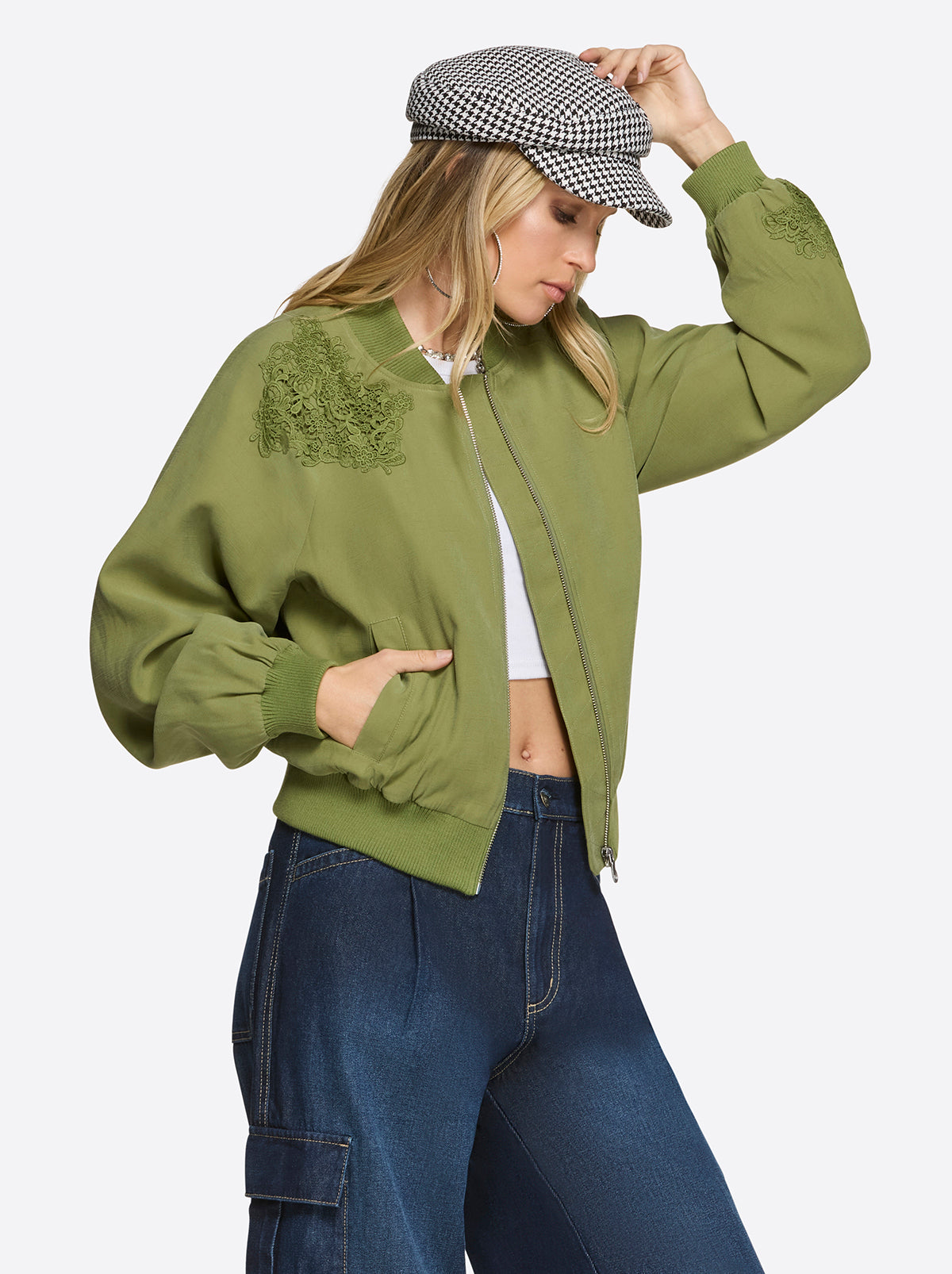Fynn Bomber Jacket in Mayfly - Jessica Simpson Women