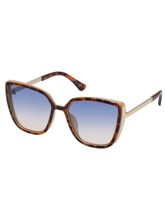 Cat Eye Sunglasses with Metal Temple in Tortoise - Jessica Simpson Accessories