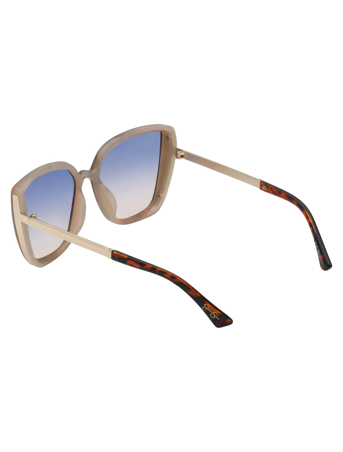 Cat Eye Sunglasses with Metal Temple in Tortoise - Jessica Simpson Accessories