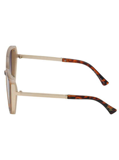 Cat Eye Sunglasses with Metal Temple in Tortoise - Jessica Simpson Accessories