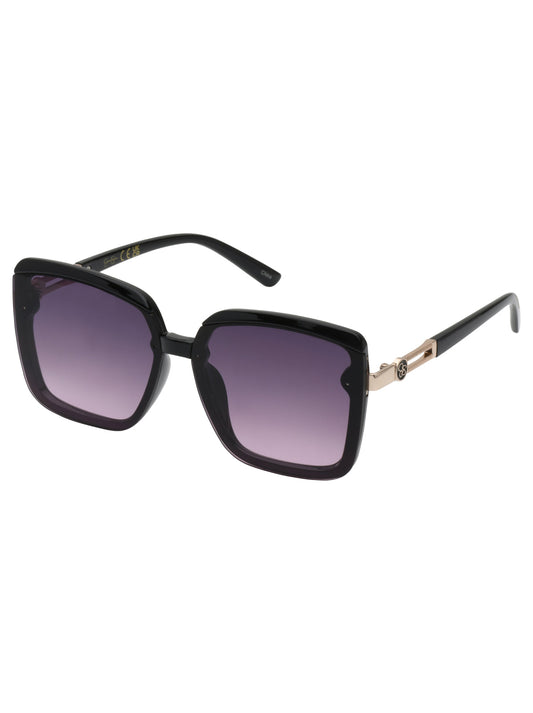 Oversized Fashionable Square Sunglasses in Black - Jessica Simpson Accessories
