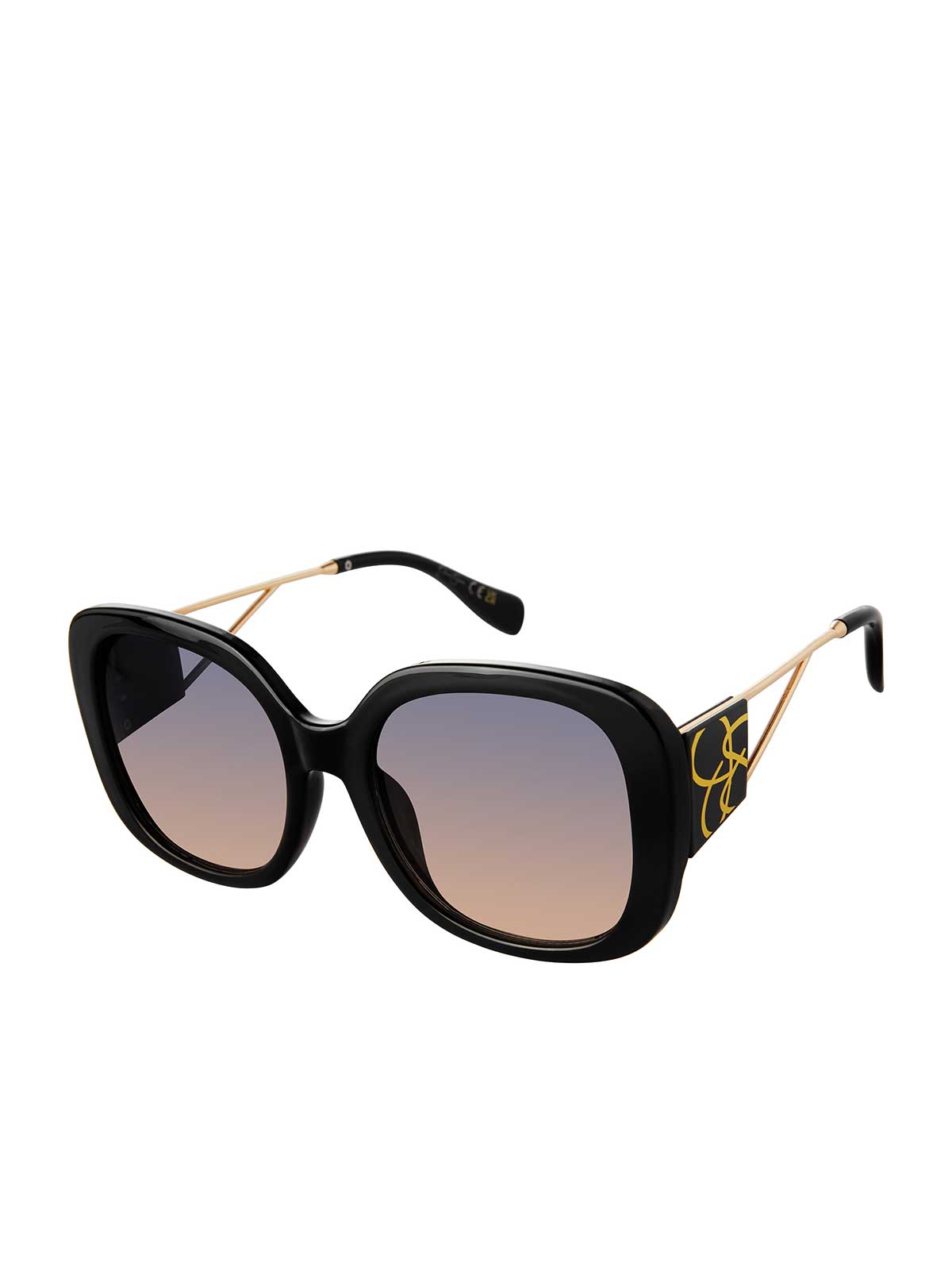 Oversized Oval Sunglasses in Black - Jessica Simpson Accessories