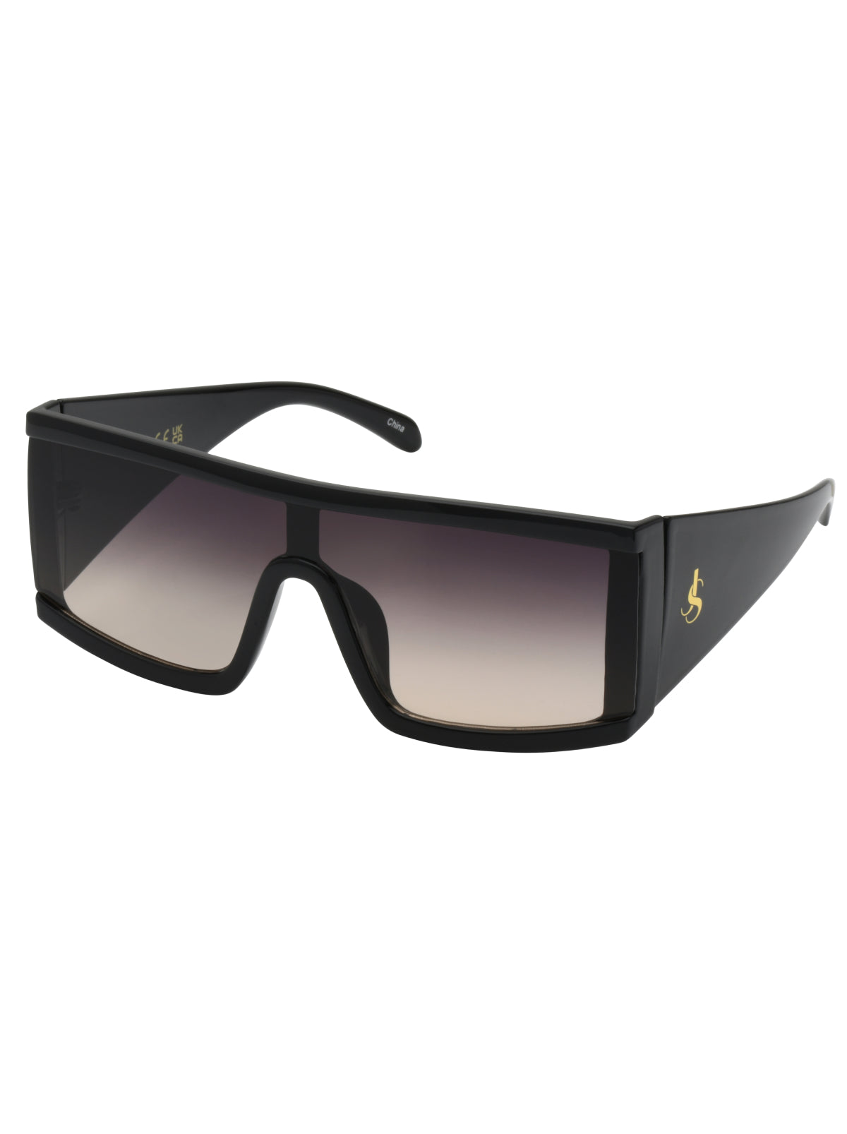 Modern Square Shield Sunglasses in Black - Jessica Simpson Accessories