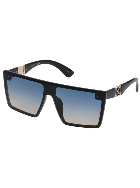 Oversized Square Shield Sunglasses in Black - Jessica Simpson Accessories