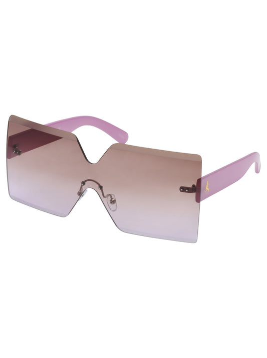 Frameless Shield Sunglasses in Mauve - Jessica Simpson Accessories