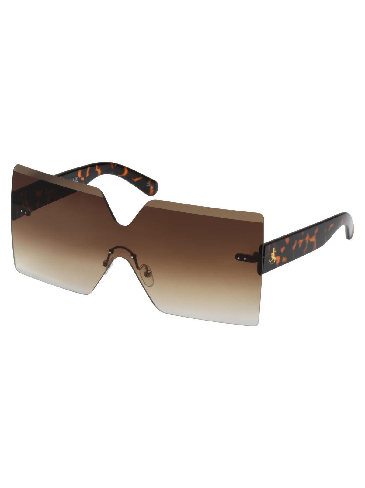 Frameless Shield Sunglasses in Tortoise - Jessica Simpson Accessories