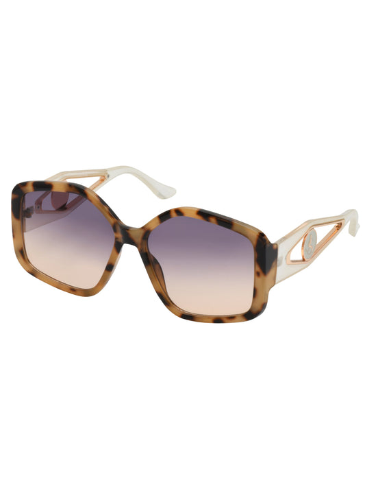 Oversized Geometric Sunglasses in Tortoise & Cream - Jessica Simpson Accessories