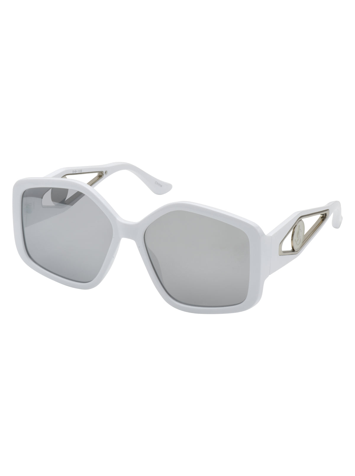 Oversized Geometric Sunglasses in White - Jessica Simpson Accessories