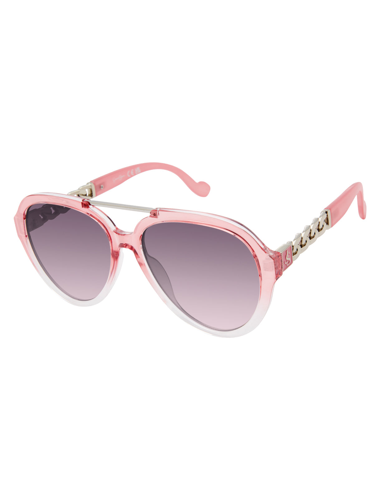 Modern Aviator Sunglasses in Cream to Pink Fade - Jessica Simpson Accessories