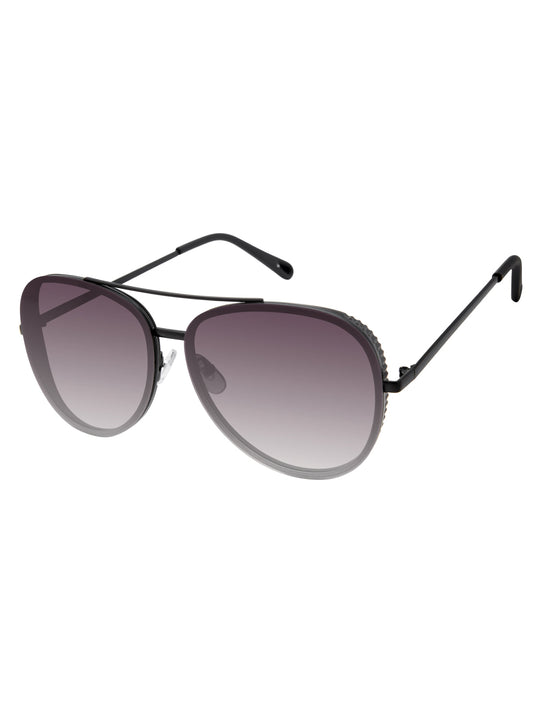 Glam Aviator Pilot Sunglasses in Black Out - Jessica Simpson Accessories