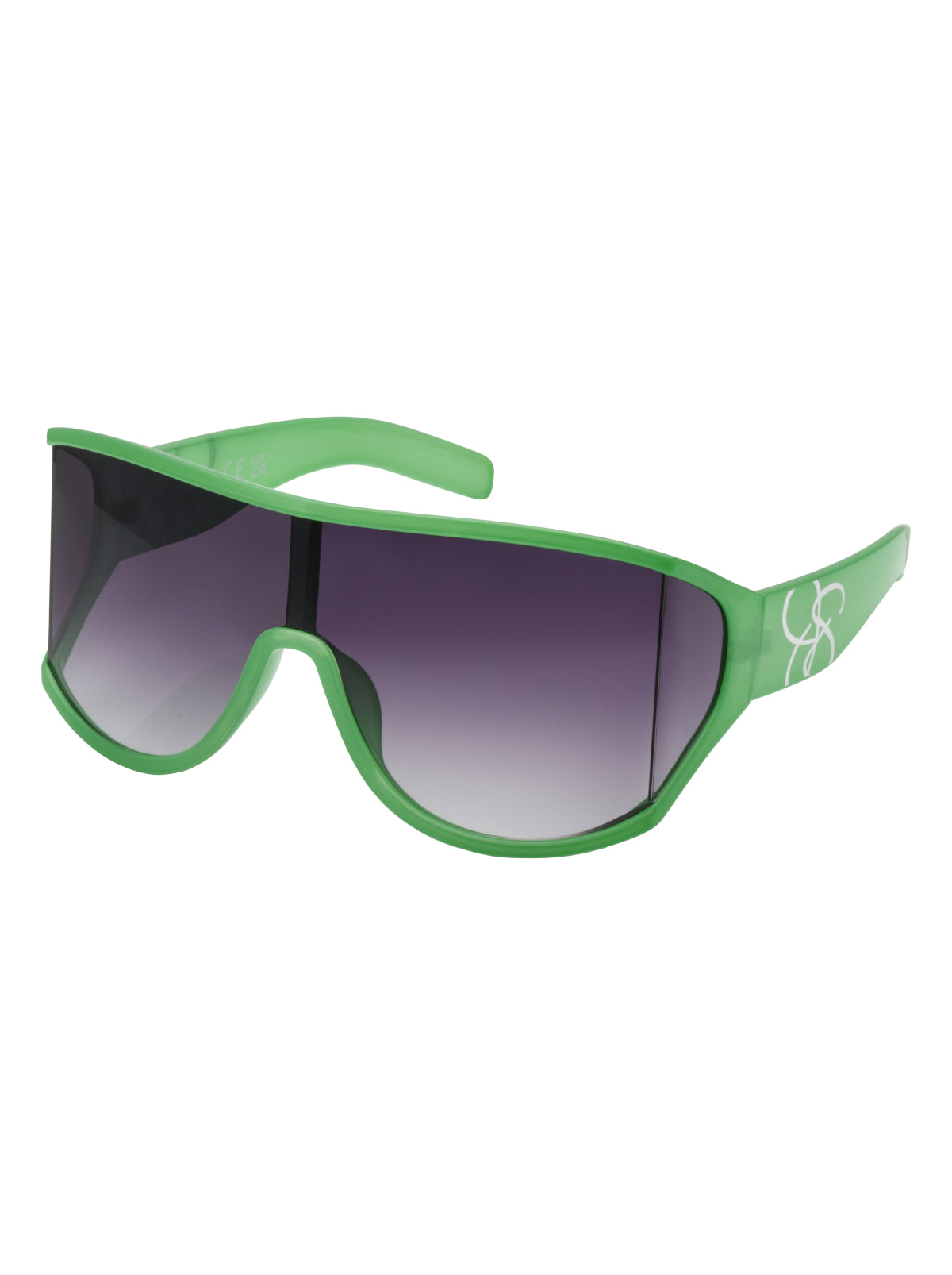 Oversized Square Wrap Shield Sunglasses in Green - Jessica Simpson Accessories