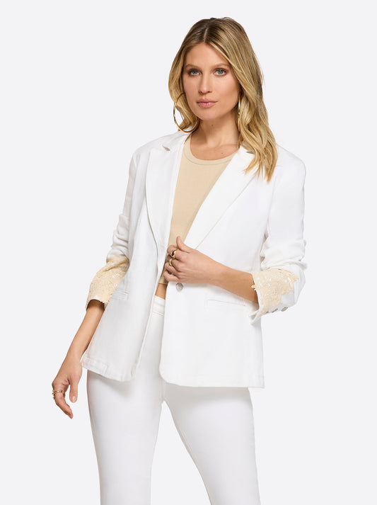 Fitted Blazer in White - Jessica Simpson Women