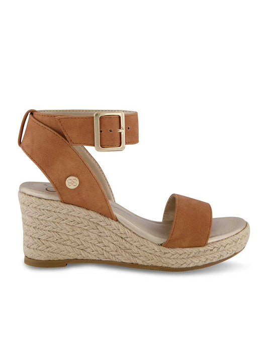 Girls' Asha Cuff Wedge Sandals in Cognac - Jessica Simpson Women