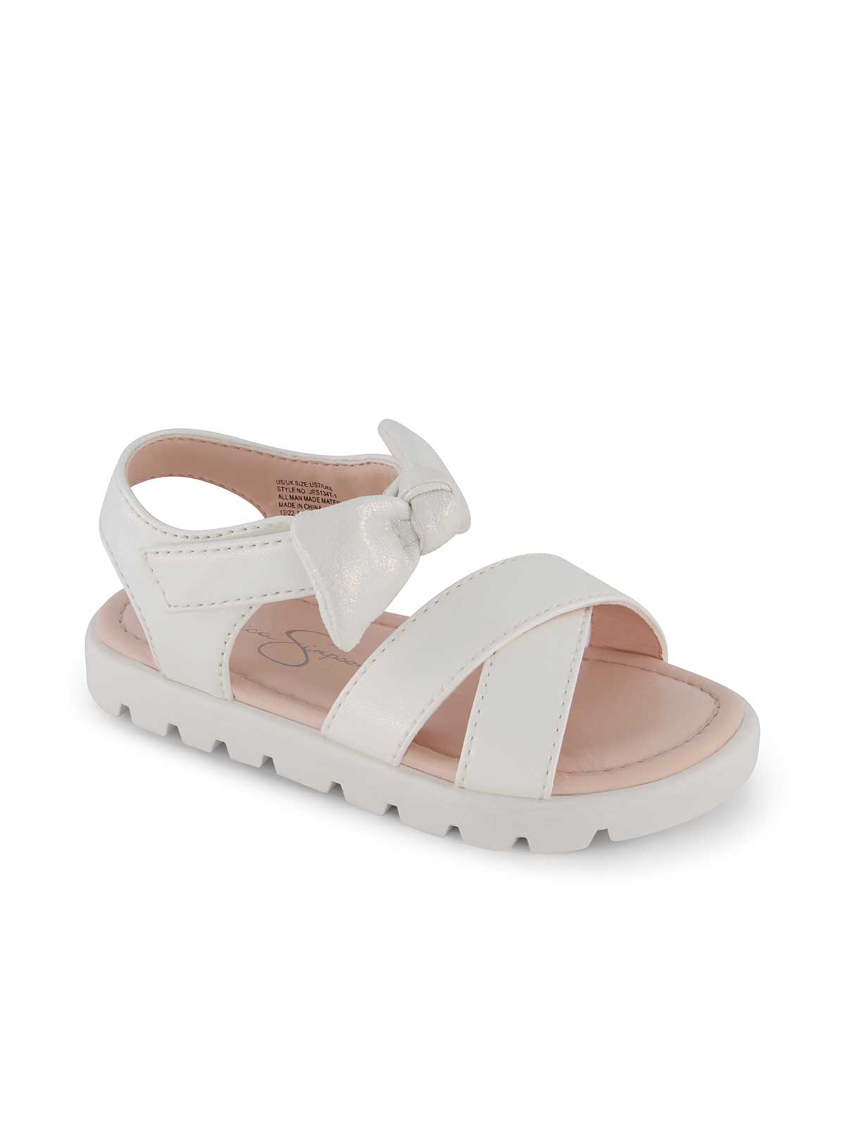 Toddler Tia Cross Sandals in White - Jessica Simpson Women