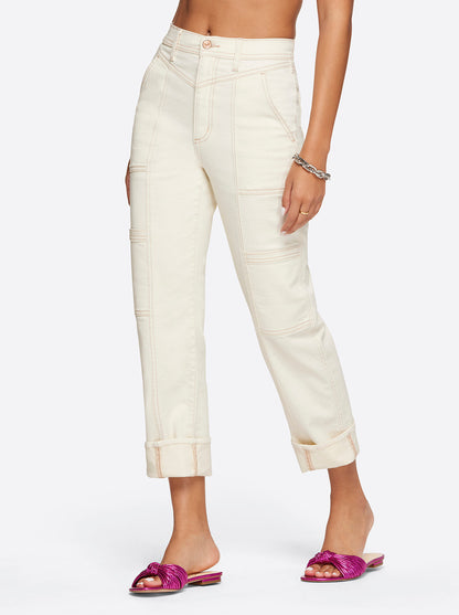 Straight Cargo Ankle in Ecru - Jessica Simpson Women