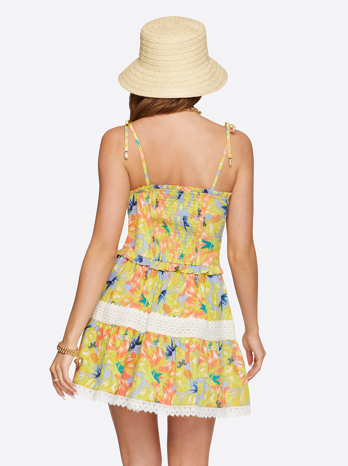 Clare Peplum Tank in Candy Hibiscus - Jessica Simpson Women