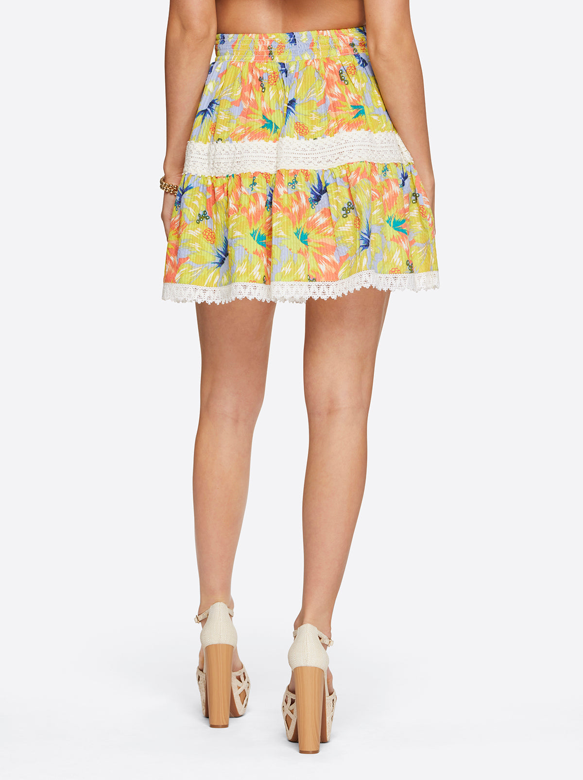Indira Tiered Skirt in Candy Hibiscus - Jessica Simpson Women