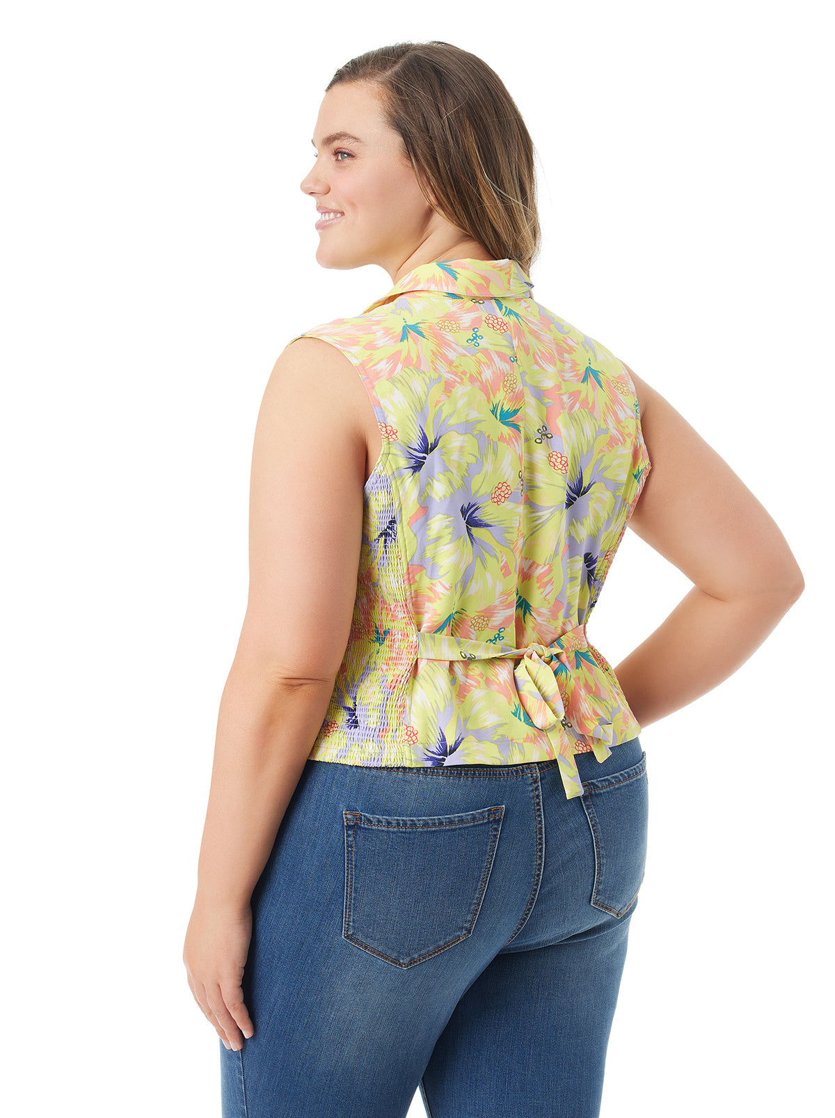 Embla Vest in Candy Hibiscus - Jessica Simpson Women