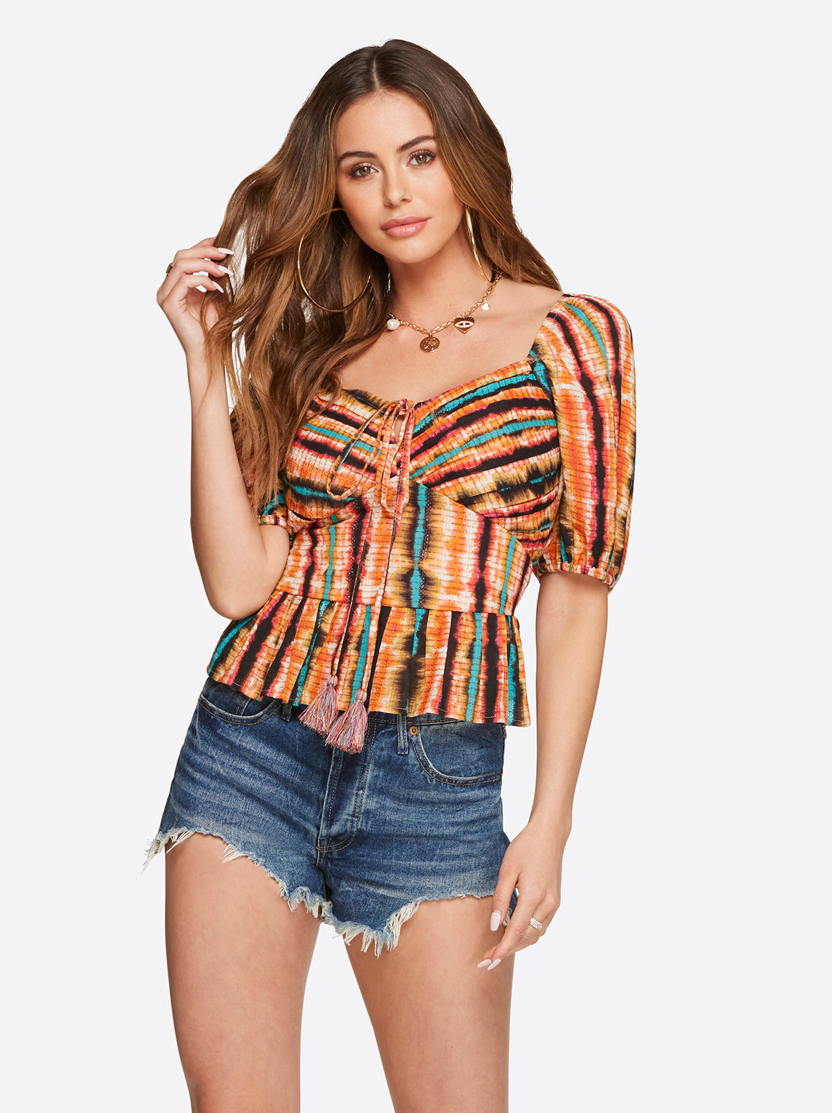 Ami Halter Top in Tie Dye Stripe - Jessica Simpson Women