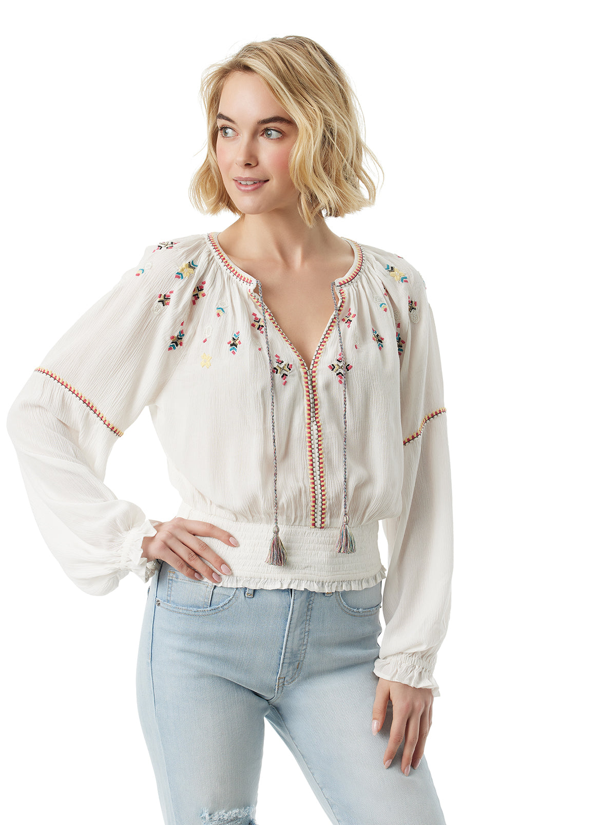 Tanuka Embellished Top in Gardenia - Jessica Simpson Women