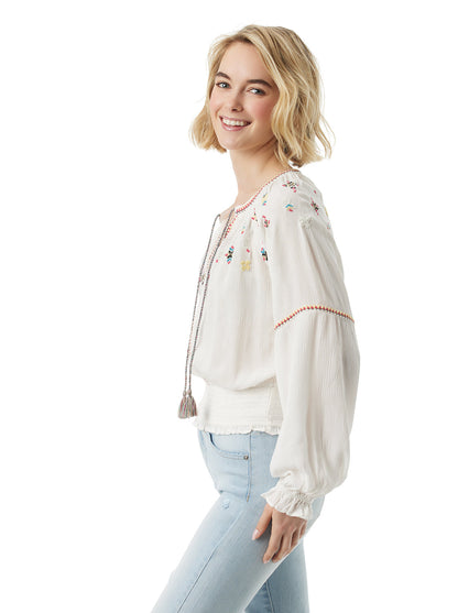 Tanuka Embellished Top in Gardenia - Jessica Simpson Women