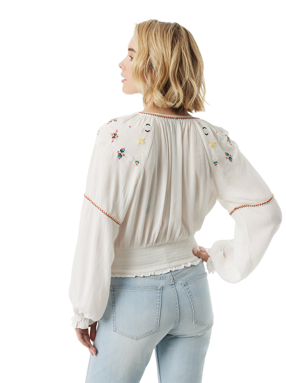 Tanuka Embellished Top in Gardenia - Jessica Simpson Women