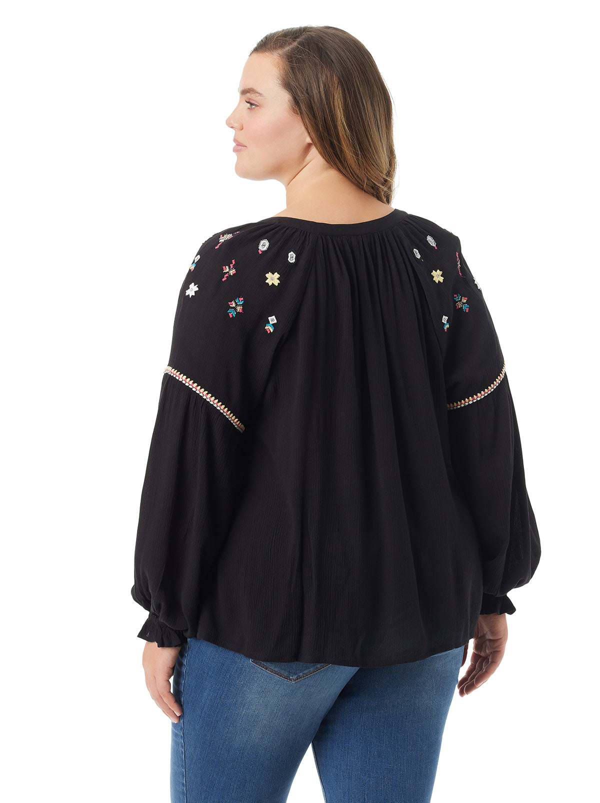 Lissy Embellished Top in Black - Jessica Simpson Women