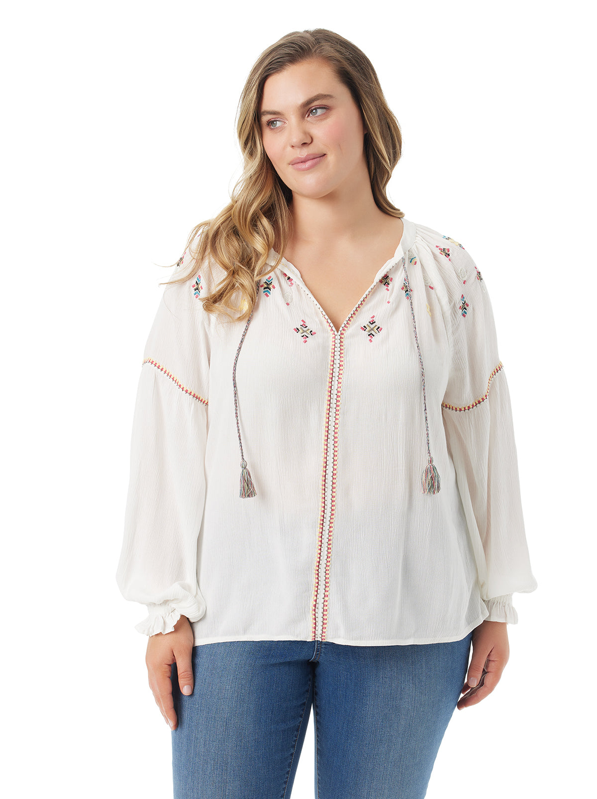 Lissy Embellished Top in Gardenia - Jessica Simpson Women