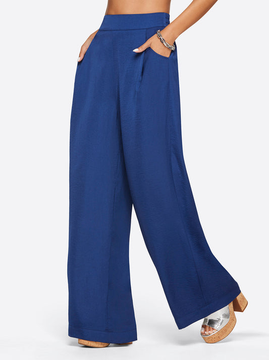 Winnie Wide Leg Pants in Medieval Blue - Jessica Simpson Women