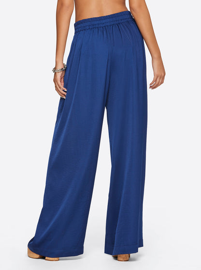 Winnie Wide Leg Pants in Medieval Blue - Jessica Simpson Women