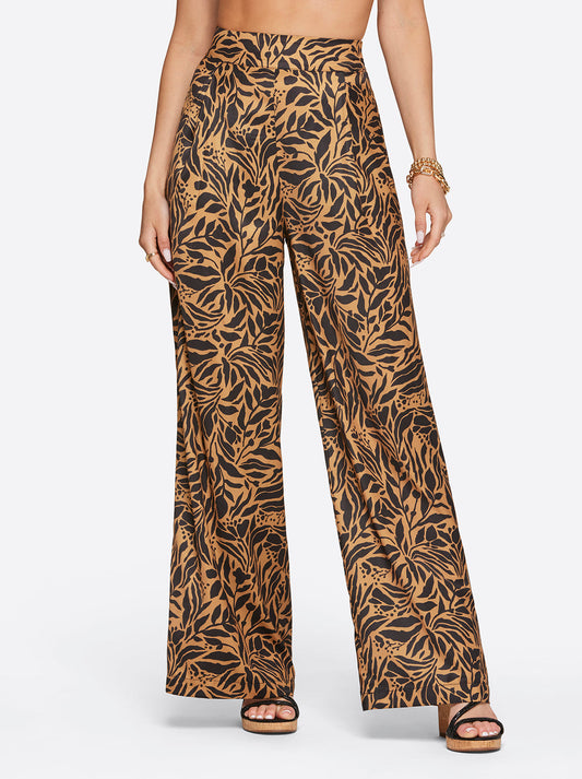 Winnie Wide Leg Pants in Zebra Floral - Jessica Simpson Women