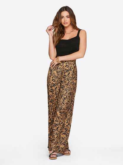 Winnie Wide Leg Pants in Zebra Floral - Jessica Simpson Women