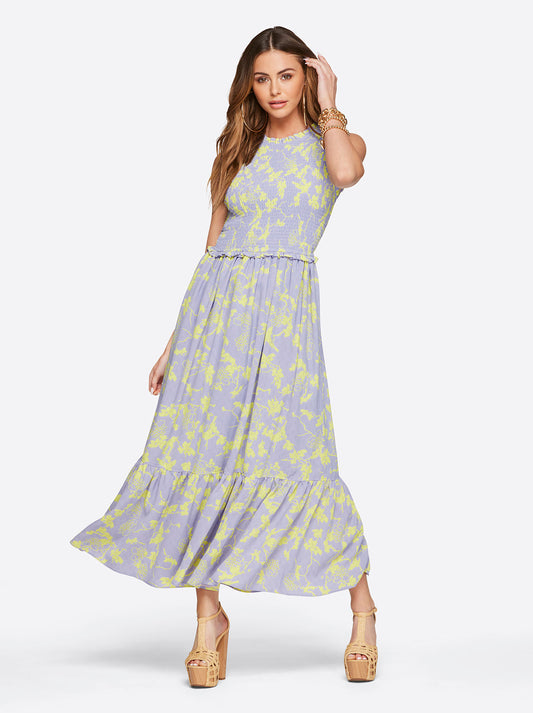 Mira Tiered Ruffle Maxi Dress in Hidden Lotus - Jessica Simpson Women