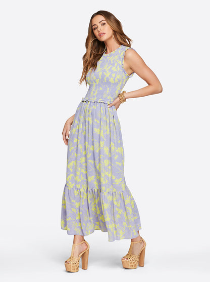 Mira Tiered Ruffle Maxi Dress in Hidden Lotus - Jessica Simpson Women