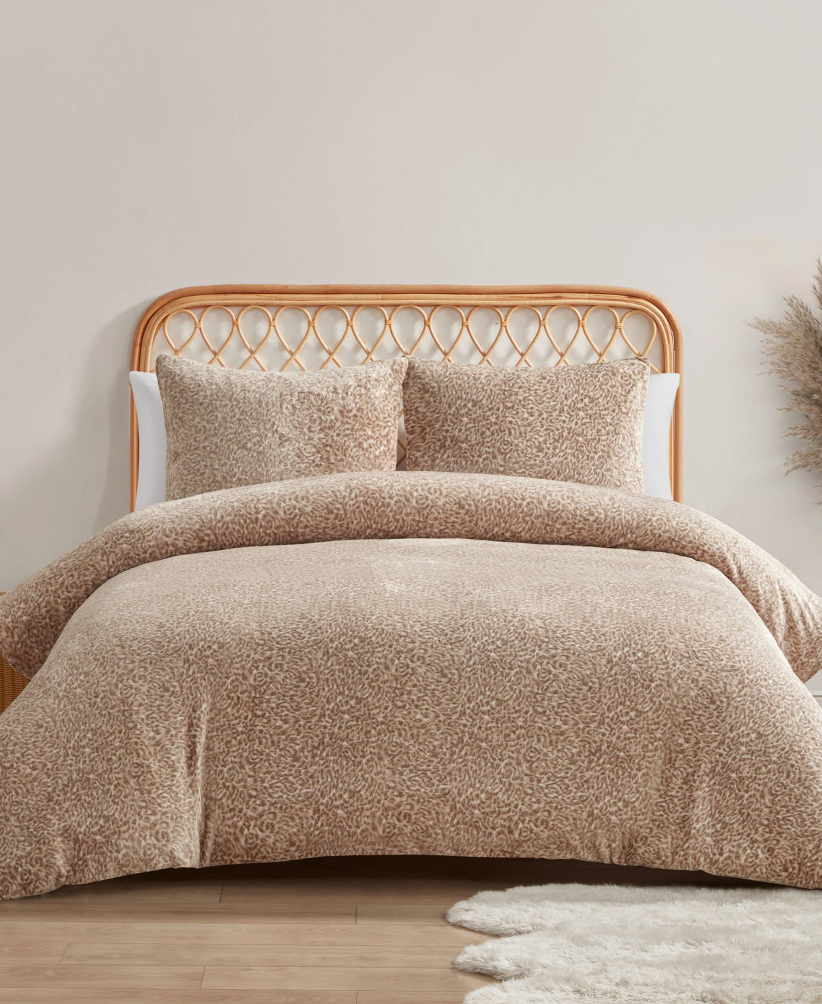 Leopard Printed Plush Comforter Set - Jessica Simpson Home
