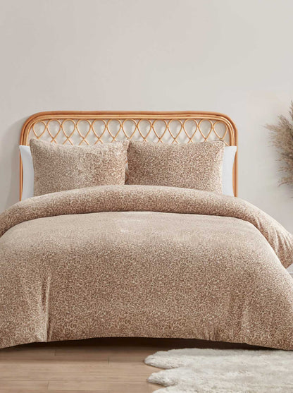 Leopard Printed Plush Duvet Cover  Set - Jessica Simpson Home