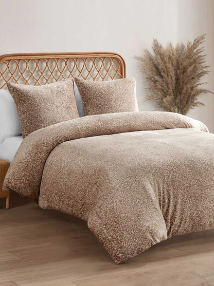 Leopard Printed Plush Duvet Cover  Set - Jessica Simpson Home