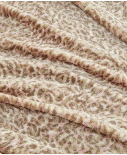 Leopard Printed Plush Duvet Cover  Set - Jessica Simpson Home
